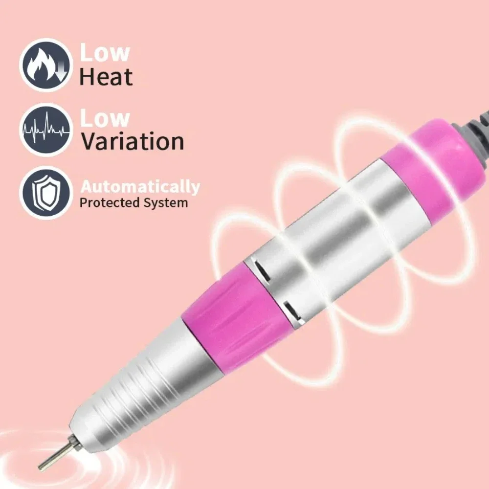 35000RPM เจาะเล็บมืออาชีพเครื่องขัดเล็บเจลบดอุปกรณ์มิลลิ่งเล็บเท้าขัดเล็บเจาะ Bits