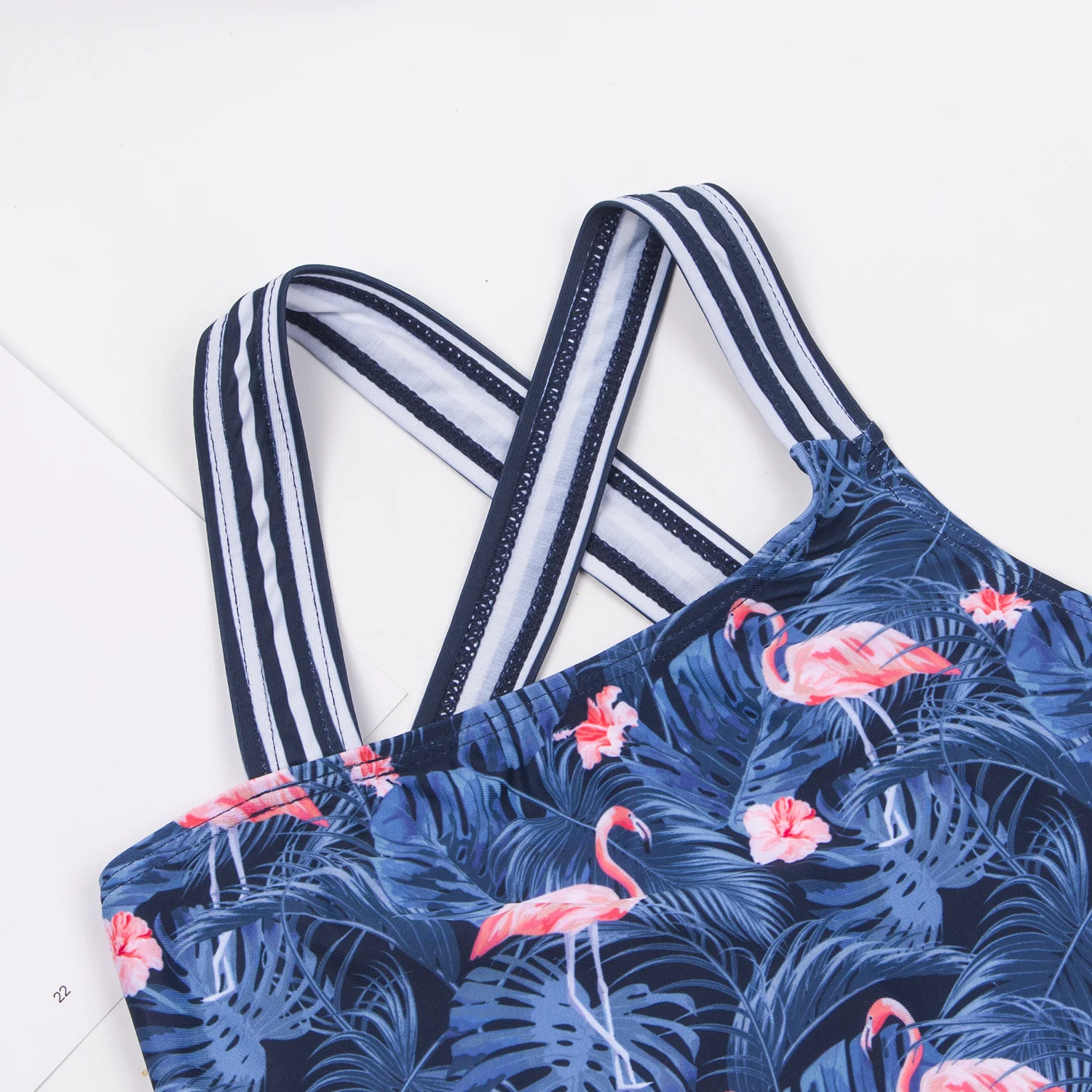 3-14 Years Flamingo Print Summer Teen Girls Kids Swimwear Summer Beach Students Children Kids One Piece Swimsuit Bathing Suit