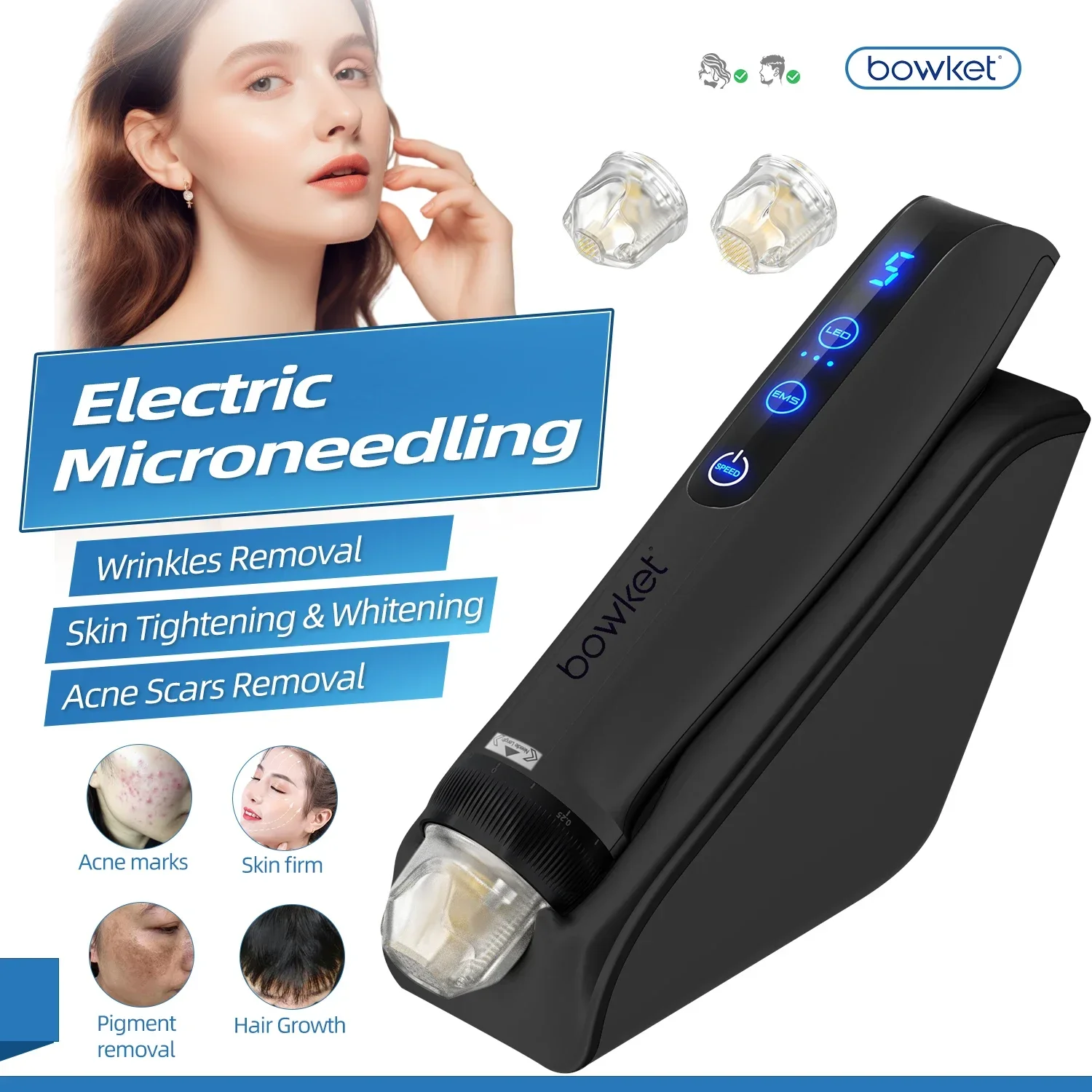 bowket new micro current nanochip electrical  or skin beauty  machine