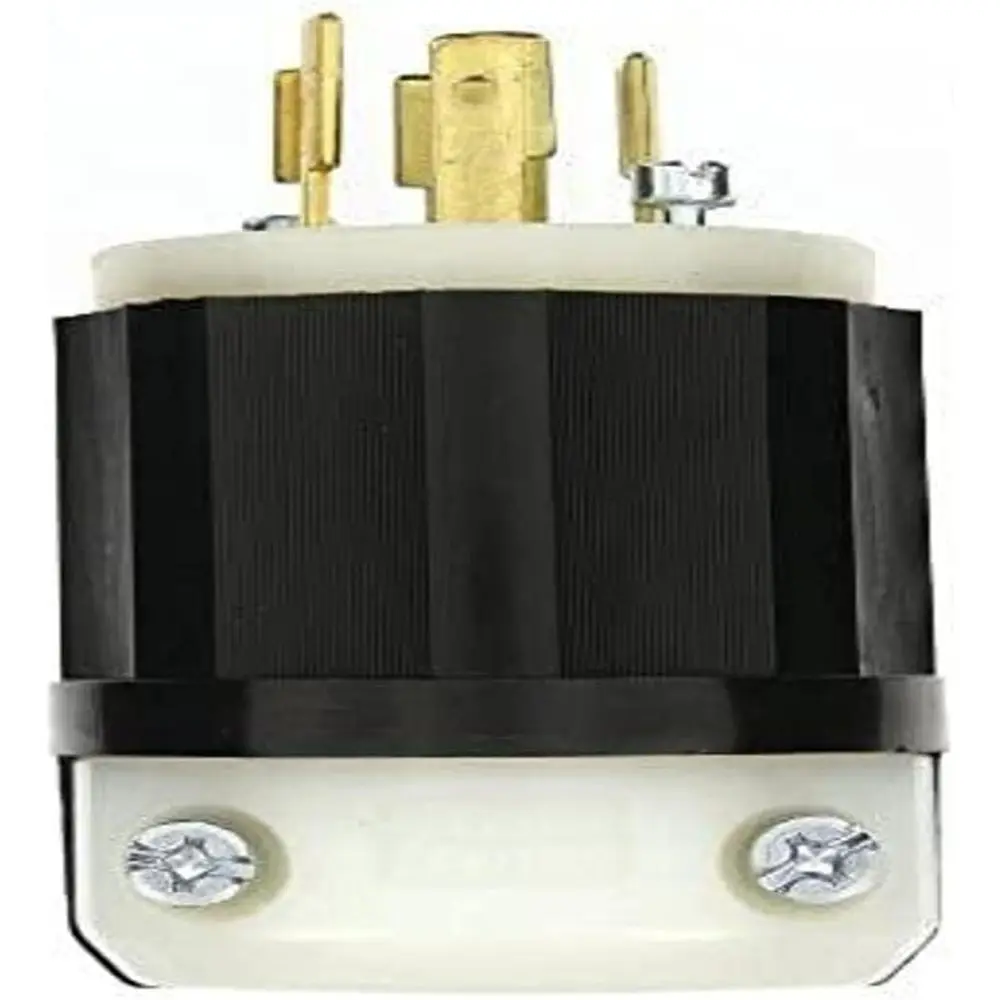 

20-амперный разъем NEMA L19-20P, 277/480 3PY, 4P, 4W, с блокировкой, промышленного класса, без заземления, 2451, черно-белый