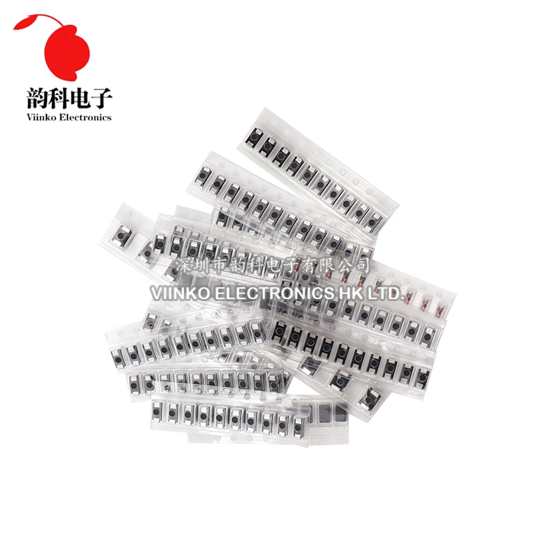 150pcs SMD Fast Switching Schottky Diode Assorted Kit Set M1 M4 M7 S1M S2M S3M SS14 SS16 SS24 SS26 SS34 SS36 RS1M US1M LL4148