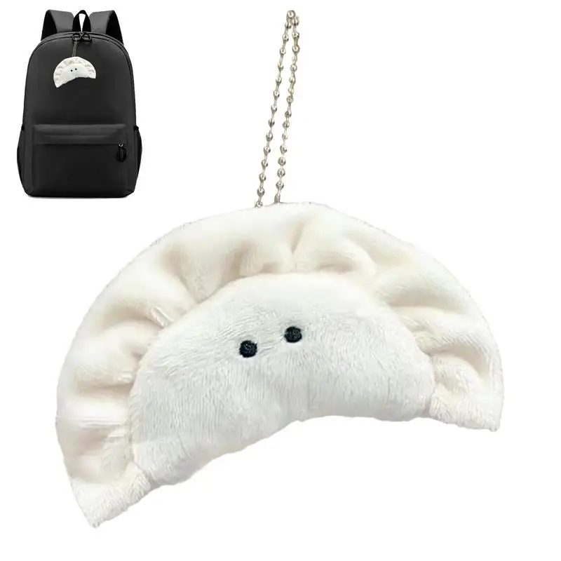 Pluche Knoedel Charme Pluche Zachte Knoedel Sleutelhanger Ornamenten Grappige Voedsel Dumplings Gevulde Plushie Speelgoed Knoedel Sleutelhanger