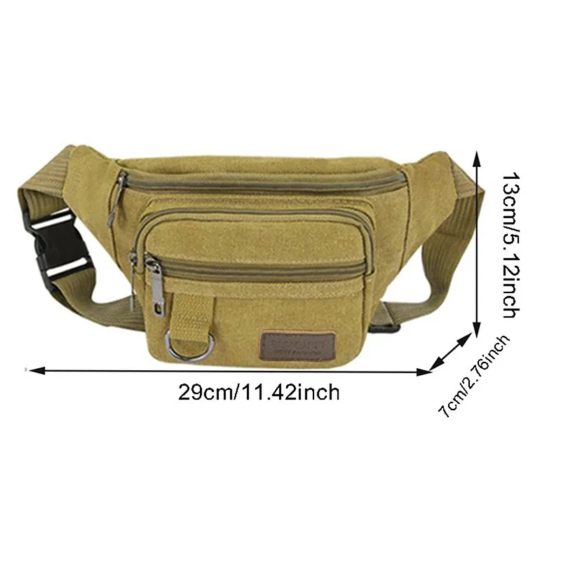 Men's Waist Bag Fashionable Casual Large Capacity Phone Wallet Sports Tourism Cycling Multi-functional Male's Shoulder Bags 2024