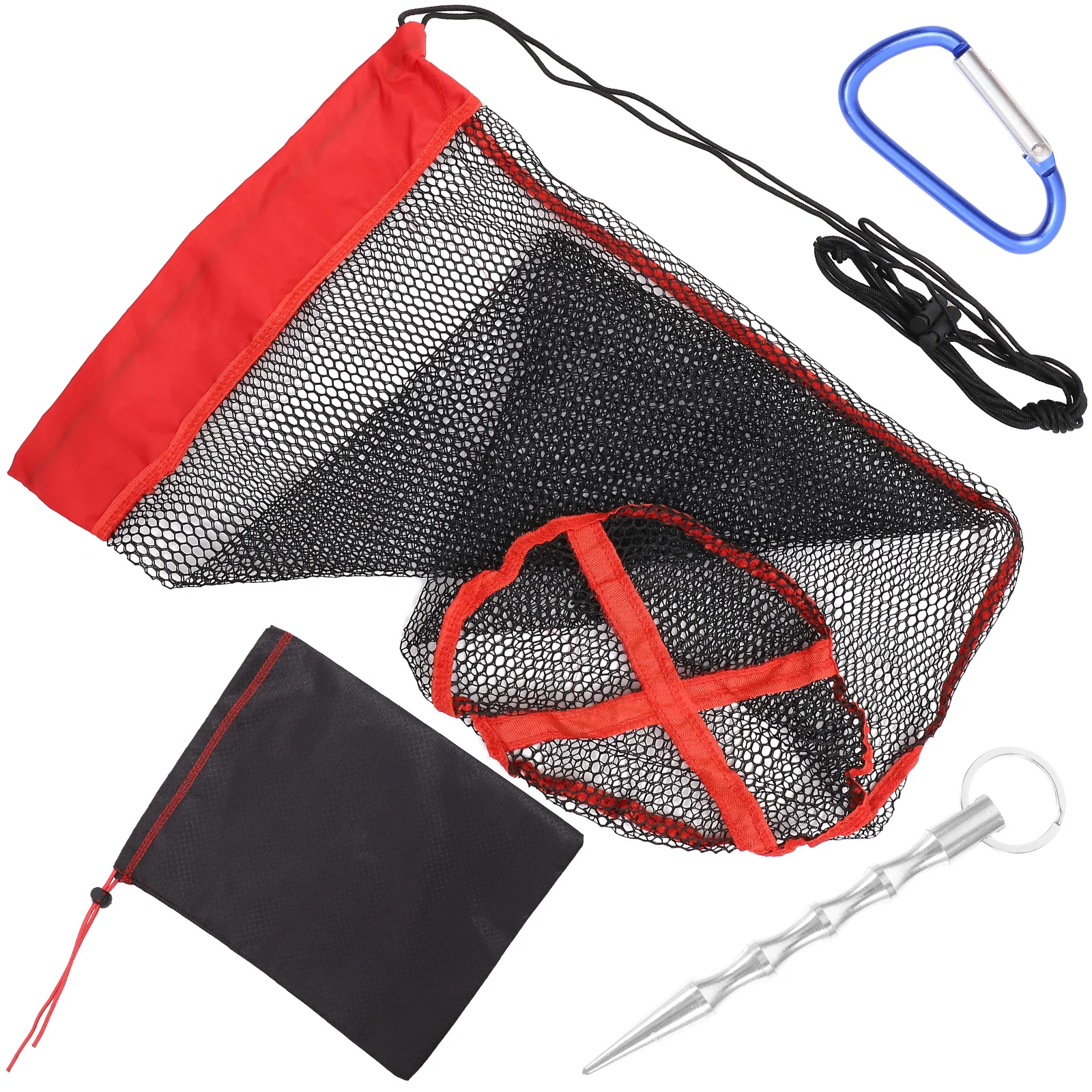 Folding Fish Basket Diving Fishing Net Bag Ground Insert Affordable Catcher Storage