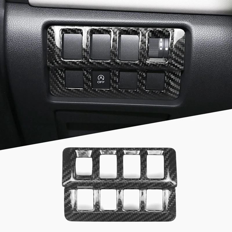 Switch Button Panel Cover Head Light Lamp Switch Button Trim Carbon Fiber For Subaru WRX 2022+