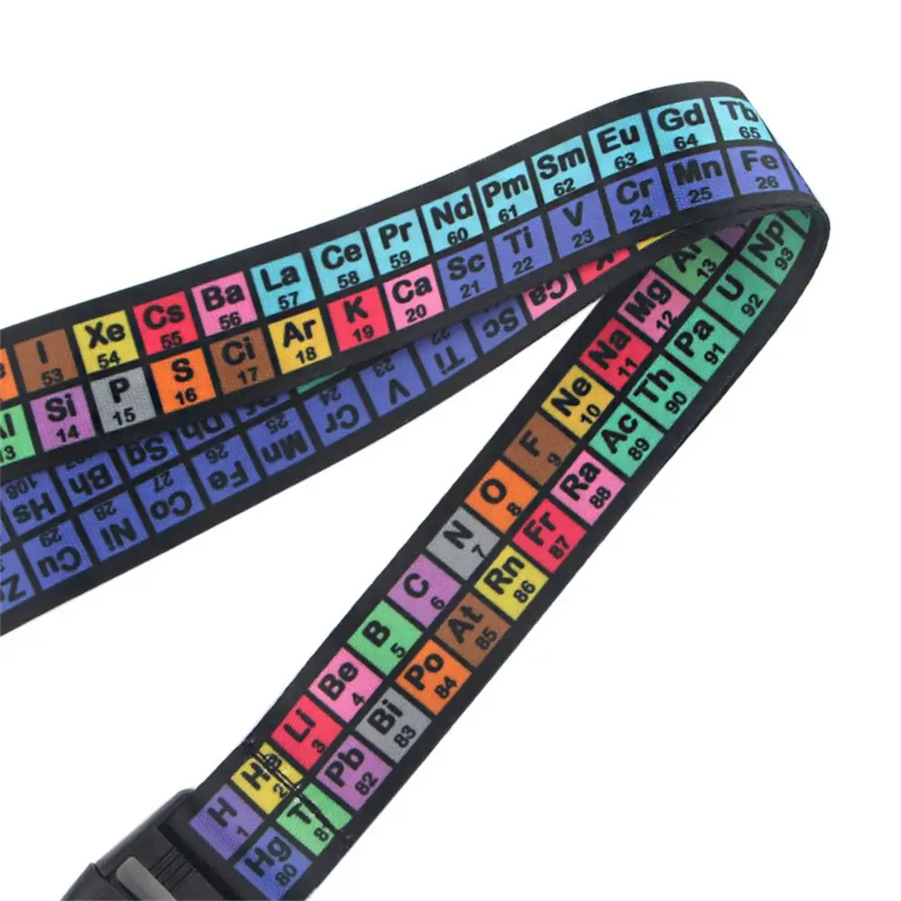 Lanyard Strap Name Tag Holder Chemical Element Neck Straps Table of Elements Ribbon Chemistry Periodic Lanyards Phone Hang Rope