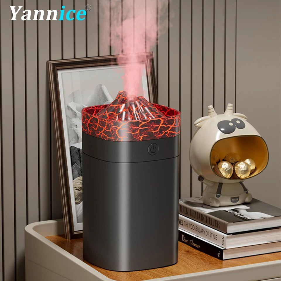 Mini Humidifier USB Aroma Diffuser 7 Color Light Mist Nano Sprayer Silent Desktop Volcano Air Humidifier for Home Office Car