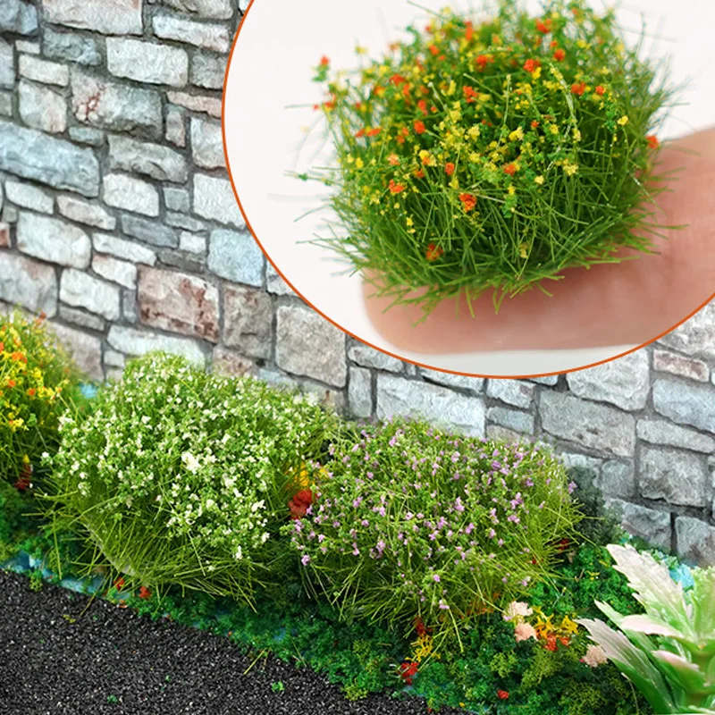 محاكاة زهرة كبيرة العشب العنقودية نموذج أطقم Diy بها بنفسك حديقة/بناء طاولة الرمل تخطيط المواد Diorama اكسسوارات 3 قطعة/الوحدة