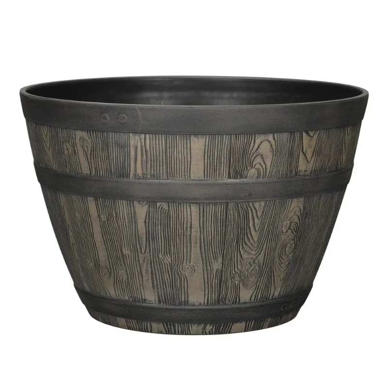 

NEW Whiskey Brown Resin Planter, 15.8in x 15.8in x 10.3in.Fast delivery,Free shippment