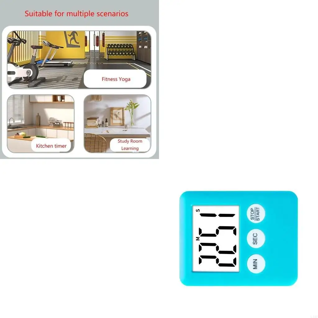 

Digital Kitchen Timer for Cooking BigDigit Loud Alarm Backing Cooking Timers Baking Stopwatch Tools L4MF