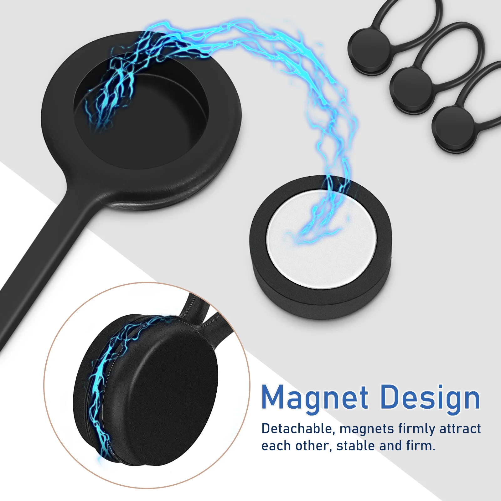 

10Pcs Earphone Style Silicone Magnetic Cable Ties Reusable Cord Organizer Cable Management Cord Holders Travel Essentials