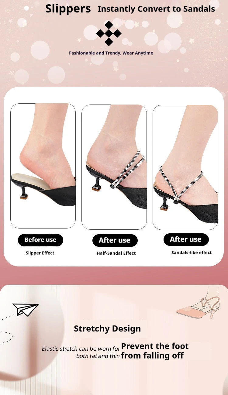 Damen-Sandalen mit hohem Absatz, festem Knöchelriemen und Schnürsenkeln, rutschfeste Absatzriemen, modische Strass-Verzierungen, elastische Schnürsenkel, Schuhaccessoires. – Detail 7