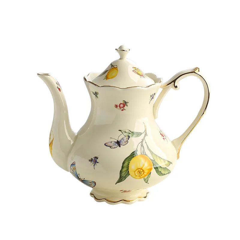 Vintage Lemon Teapot Coffee Cup and Saucer Set Beautiful Coffee Mug Modern Set Tania Bulhoes Luxury Design Cup view 5