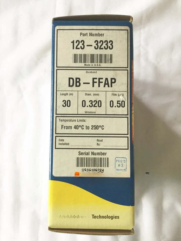 

123-3233 Agilent GC Column DB-FFAP 30m 0.32mm 0.50u