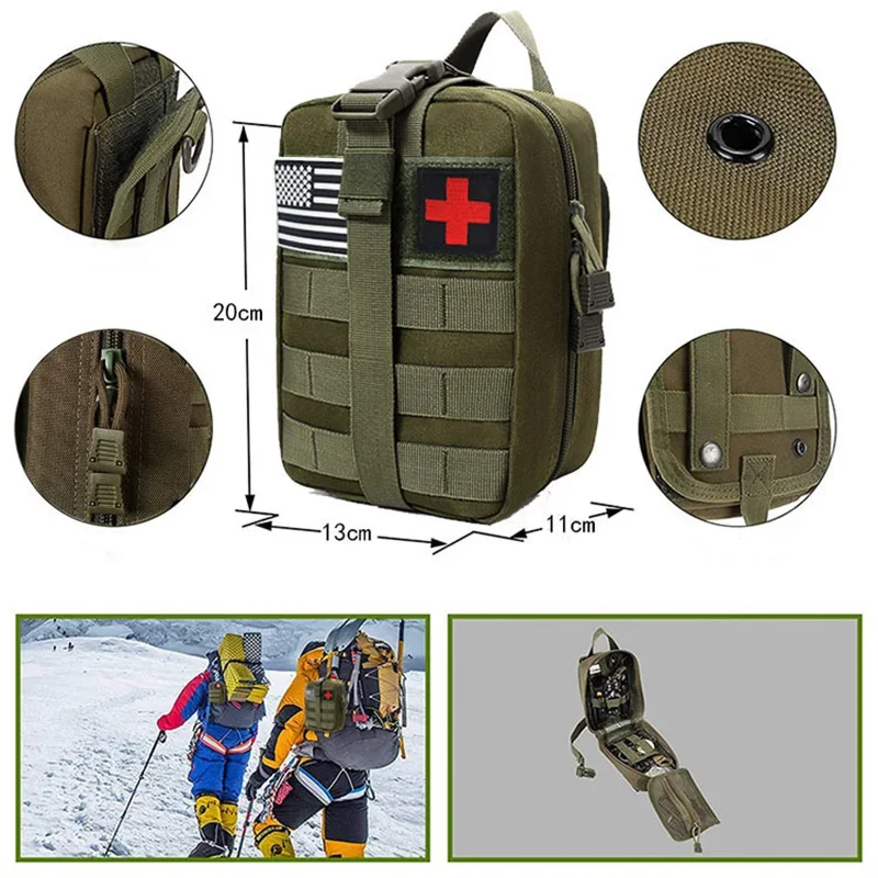 Imagem -03 - Kit de Primeiros Socorros Militar Sobrevivência Conjunto Completo Molle Equipamento Exterior Kits de Emergência Trauma Bolsa Camping Caminhadas Ifak Aventuras