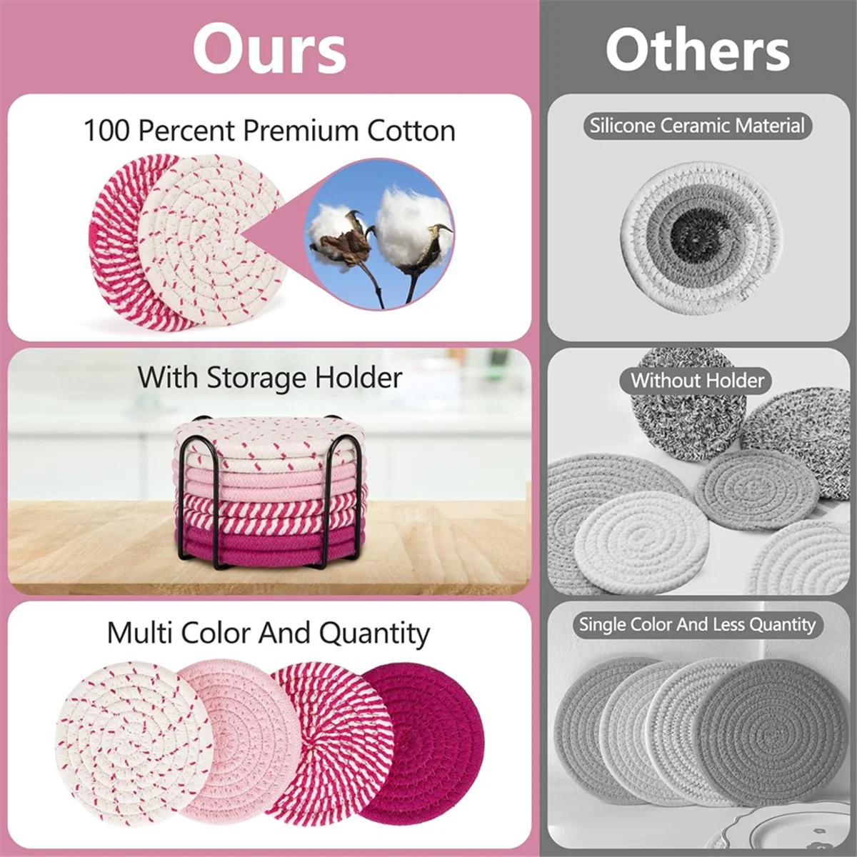 

NEW 8 Pcs Coasters for Desk Coasters for Drinks Absorbent Coasters for Coffee Table Cute Coasters