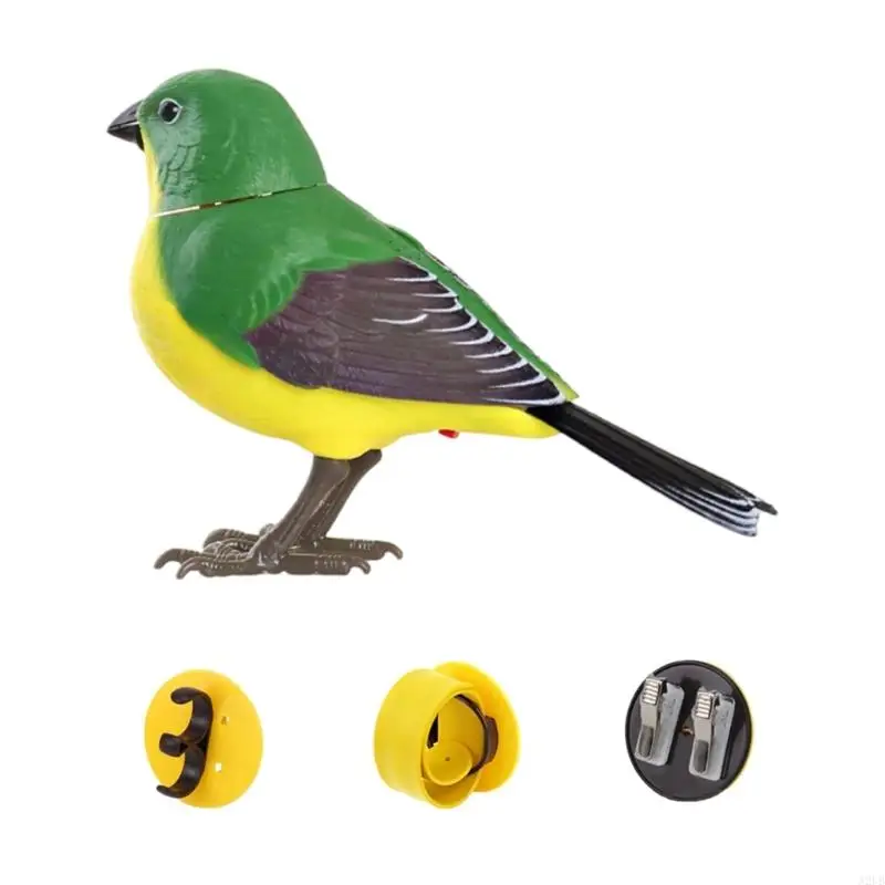 Realistisches singendes Vogelspielzeug mit Lichtsteuerung für Kinder, dekorativer Käfig Lieferumfang enthalten, keine A2UB – Detail 2