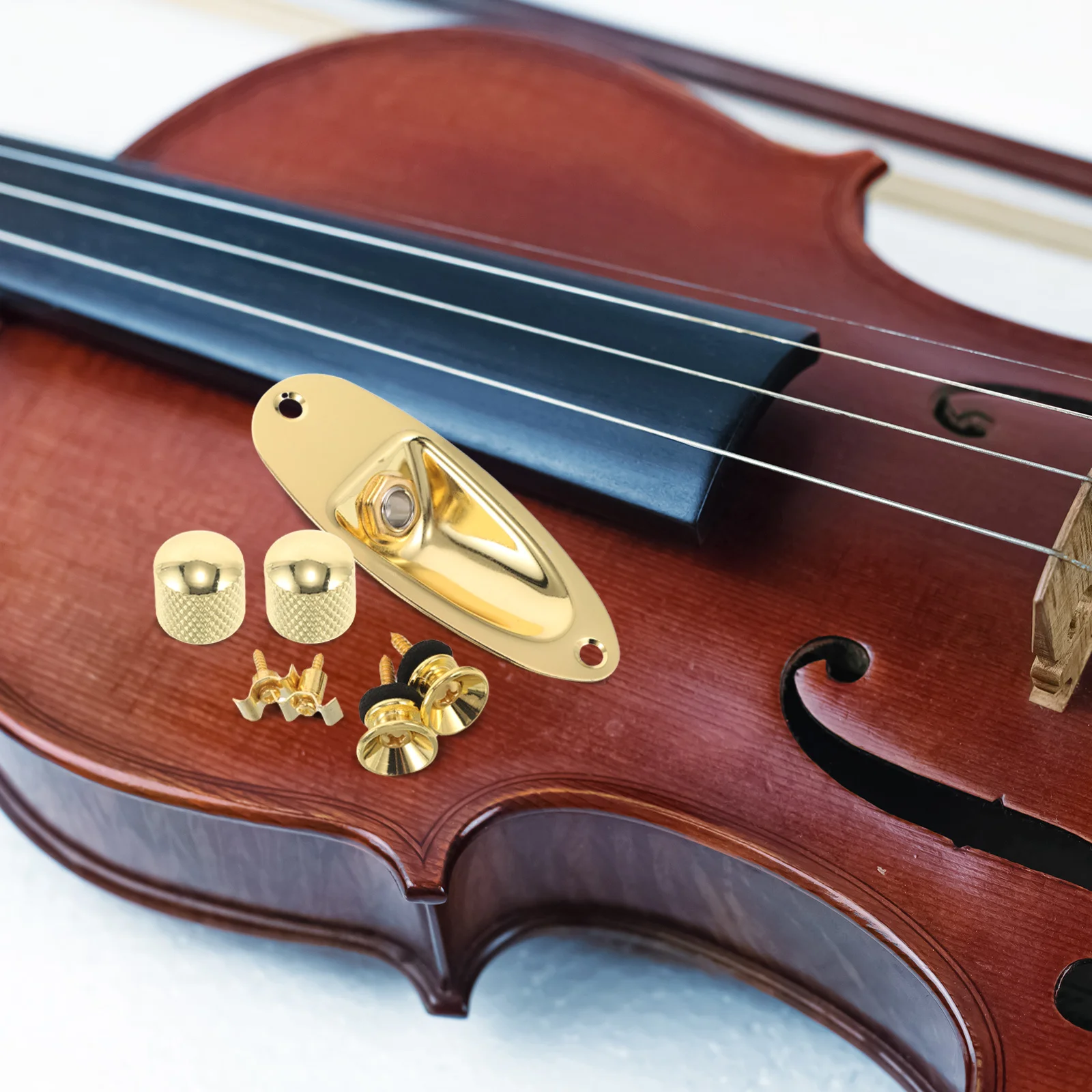 

Guitar Accessories Set Electric Guitar Hardware Output Jack Strap Buttons Volume Knobs String Tree Stylish Appearance Easy