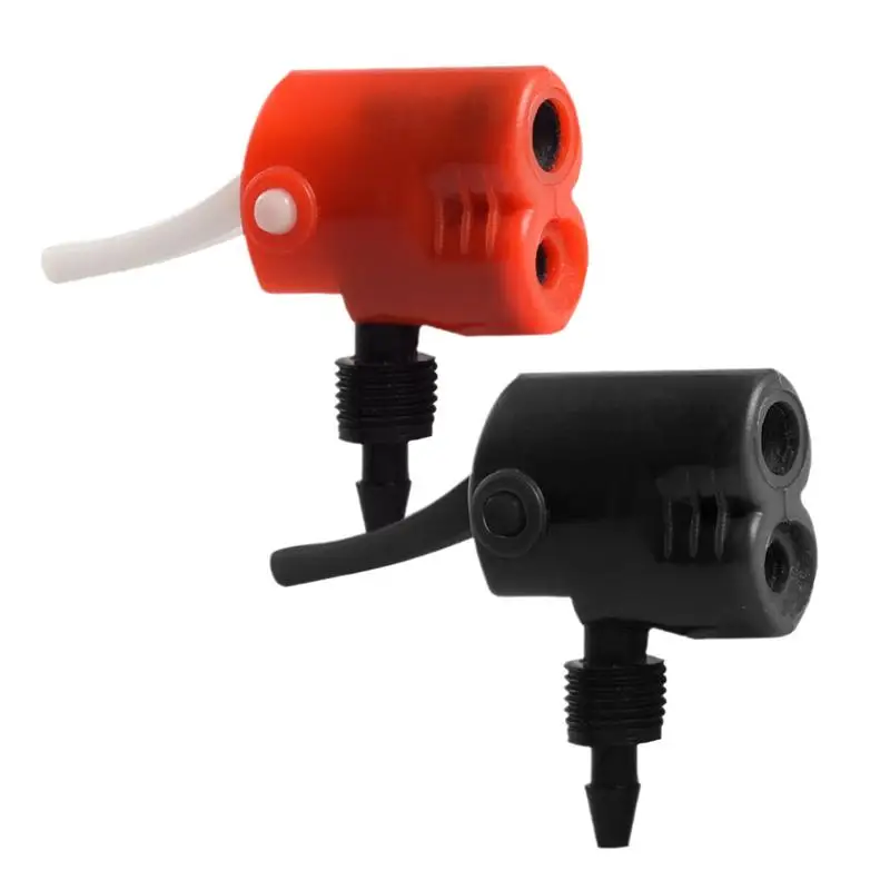 Air Pump Adapter Valve Useful Bicycle Leakproof Tire Inflator Nozzle With Large Outlet Dual Head Pumping Valve Convertor