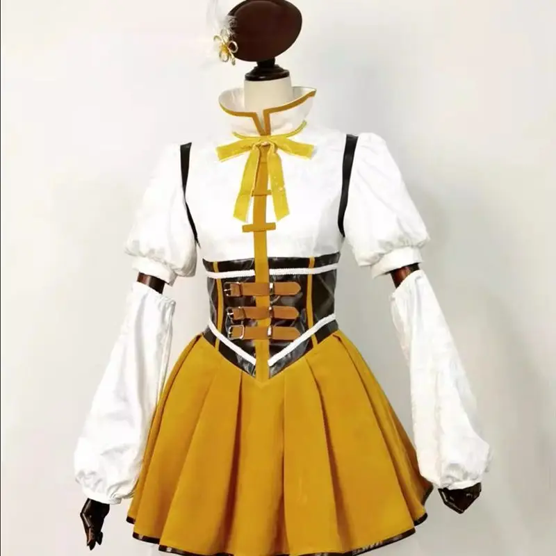 

Anime Tomoe Mami Cosplay Costumes Women Fancy Party Dress for Halloween Christmas Carnival