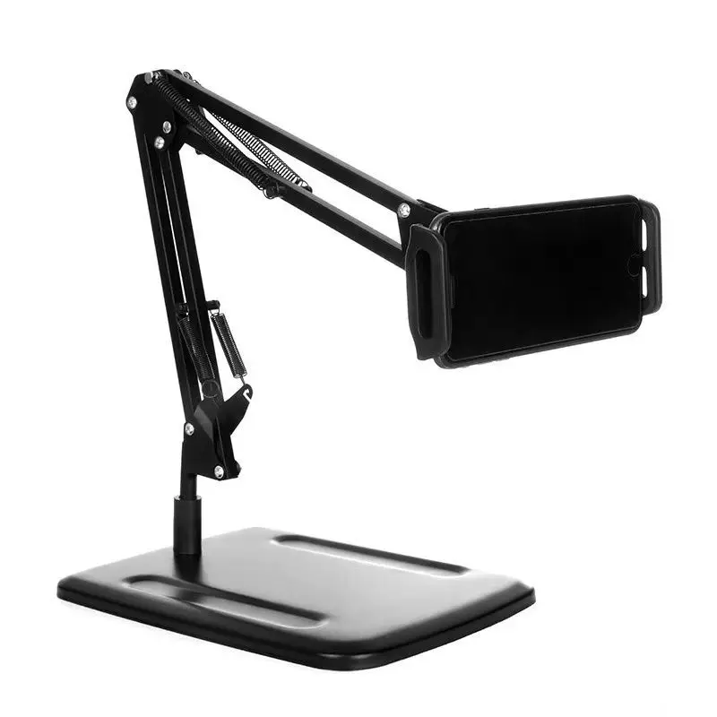 

Black aluminum alloy desktop universal mobile phone lifting bracket