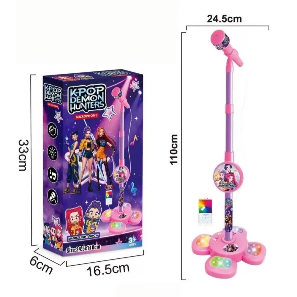

1Kpop Demon Music Microphone Children's Toy with Light Microphone Can Play Songs Toy Halloween and Christmas gifts for children