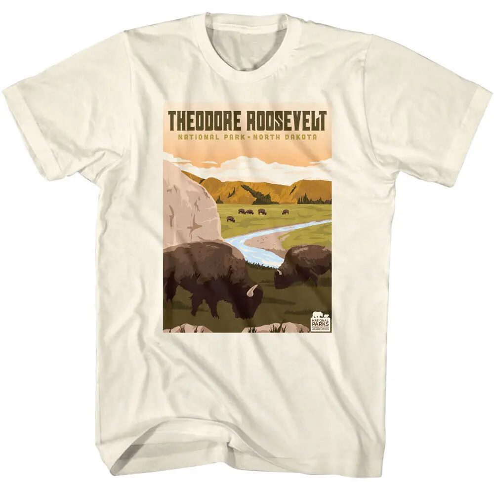 Theodore Roosevelt National Park Men'S T Shirt North Dakota Bison Plains