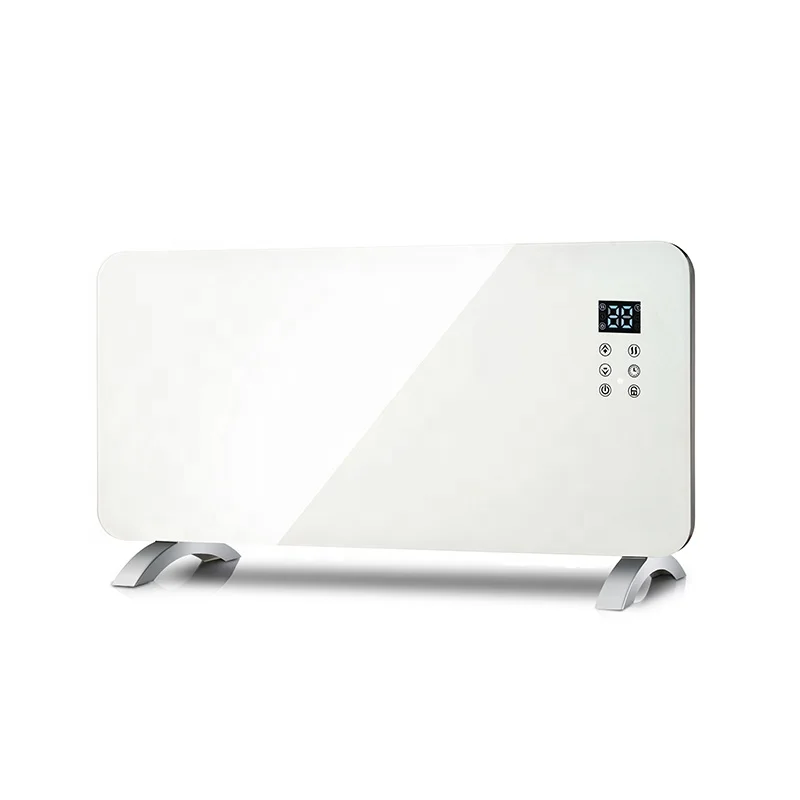 2400W Floor Freestanding Waterproof Convection Heater Overheating Protection Adjustable Thermostat Lighting 24H Timer for