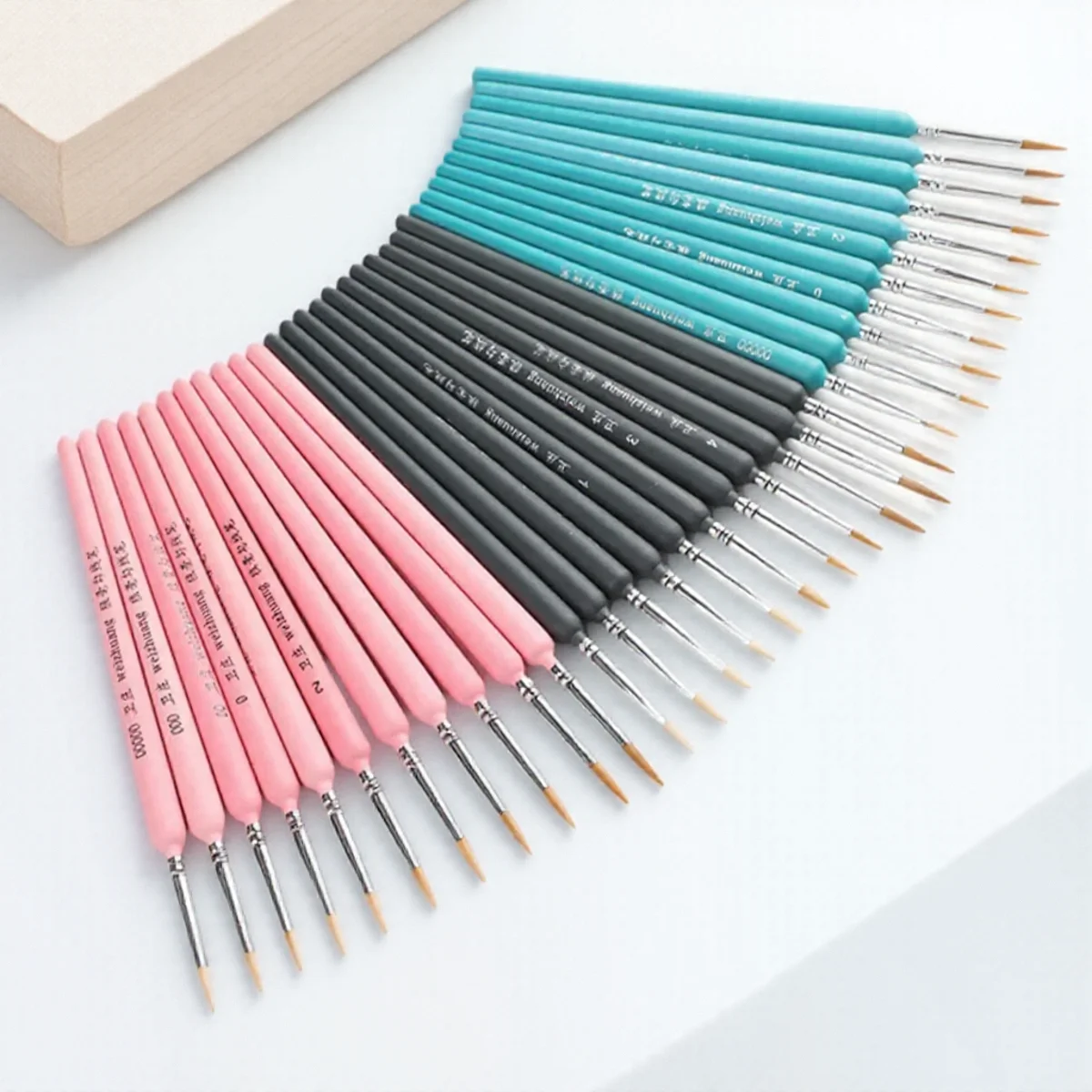 

3Pcs/11Pcs Miniature Hook Pen Watercolor Soft Hair Oil Painting Long Hair Hand Painted Brush Gouache Acrylic