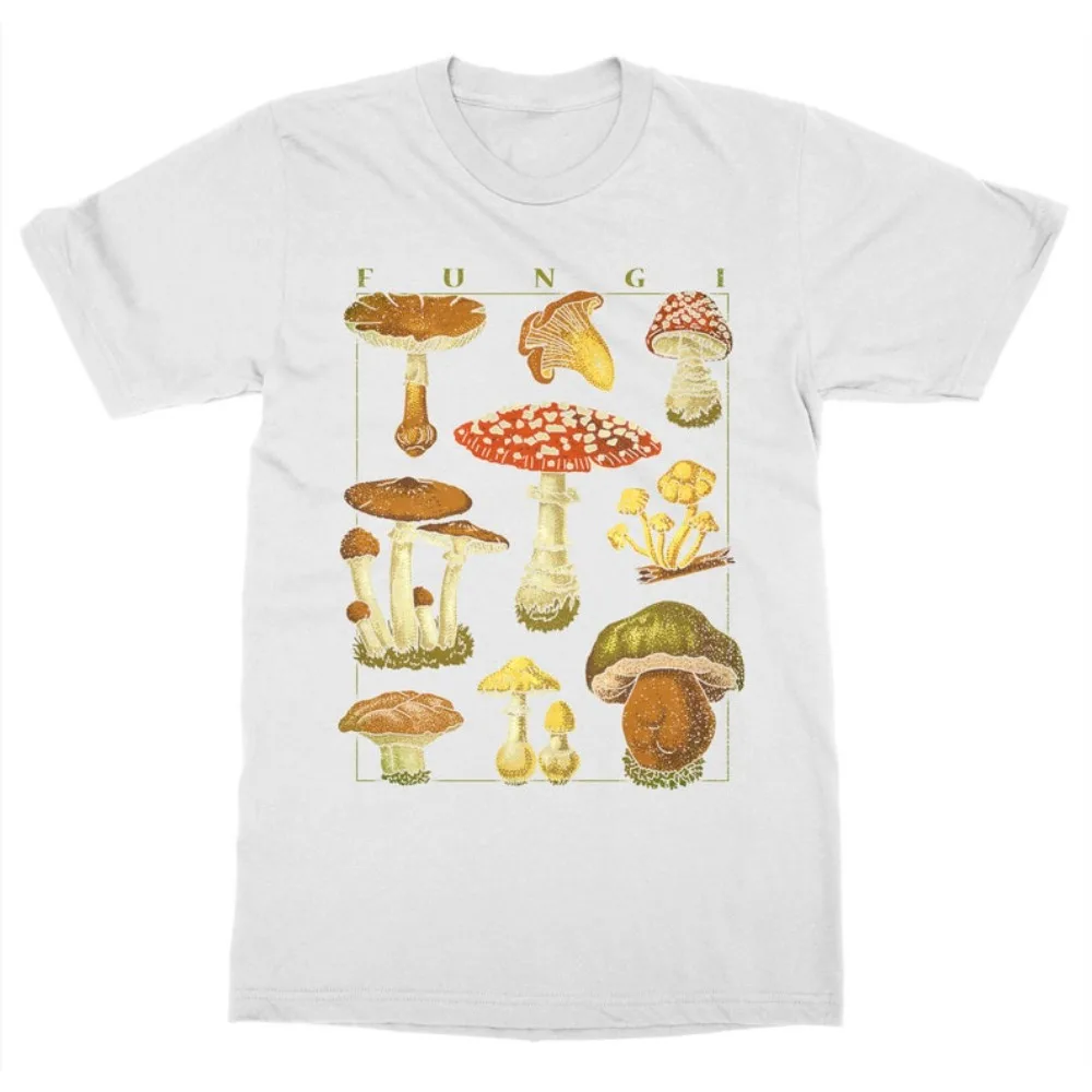 Paddestoel Grafisch T-shirt Plant Schimmels T-shirts Paddestoel Liefhebbers Cadeau Tee Mannen Vrouwen Mode Zomer Crewneck Katoen Korte Mouw