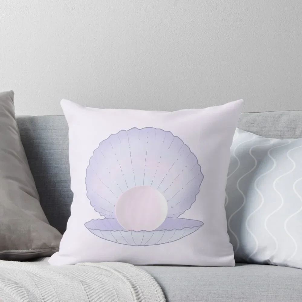 Purple shell with pearl Throw Pillow Decorative Cushion Cover Christmas Covers pillow