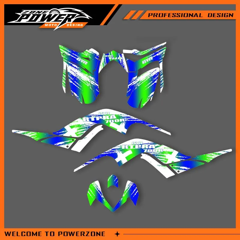 

Powerzone Graphics For YAMAHA 2006-2009 2010 2011 2012 RAPTOR 700 700C Decals Stickers Motorcycle Background Custom Number Name