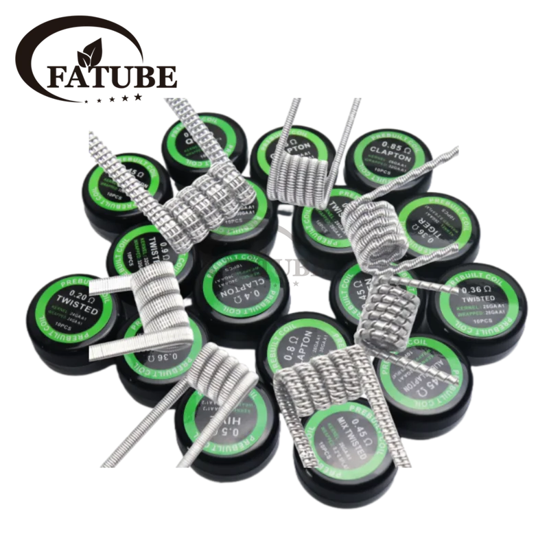FATUBE Cable calefactor en forma de rollo para equipo de calefacción 10 unids/caja Quad Tiger Mix trenzado plano mezcla retorcida alienígena