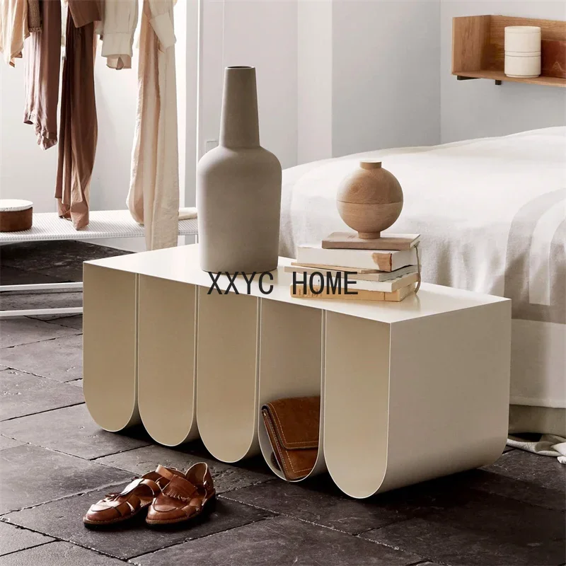 Nordic Shaped Coffee Table Deck Tea Table Living Room Long Table Simple Modern Design Sense  Light Luxury