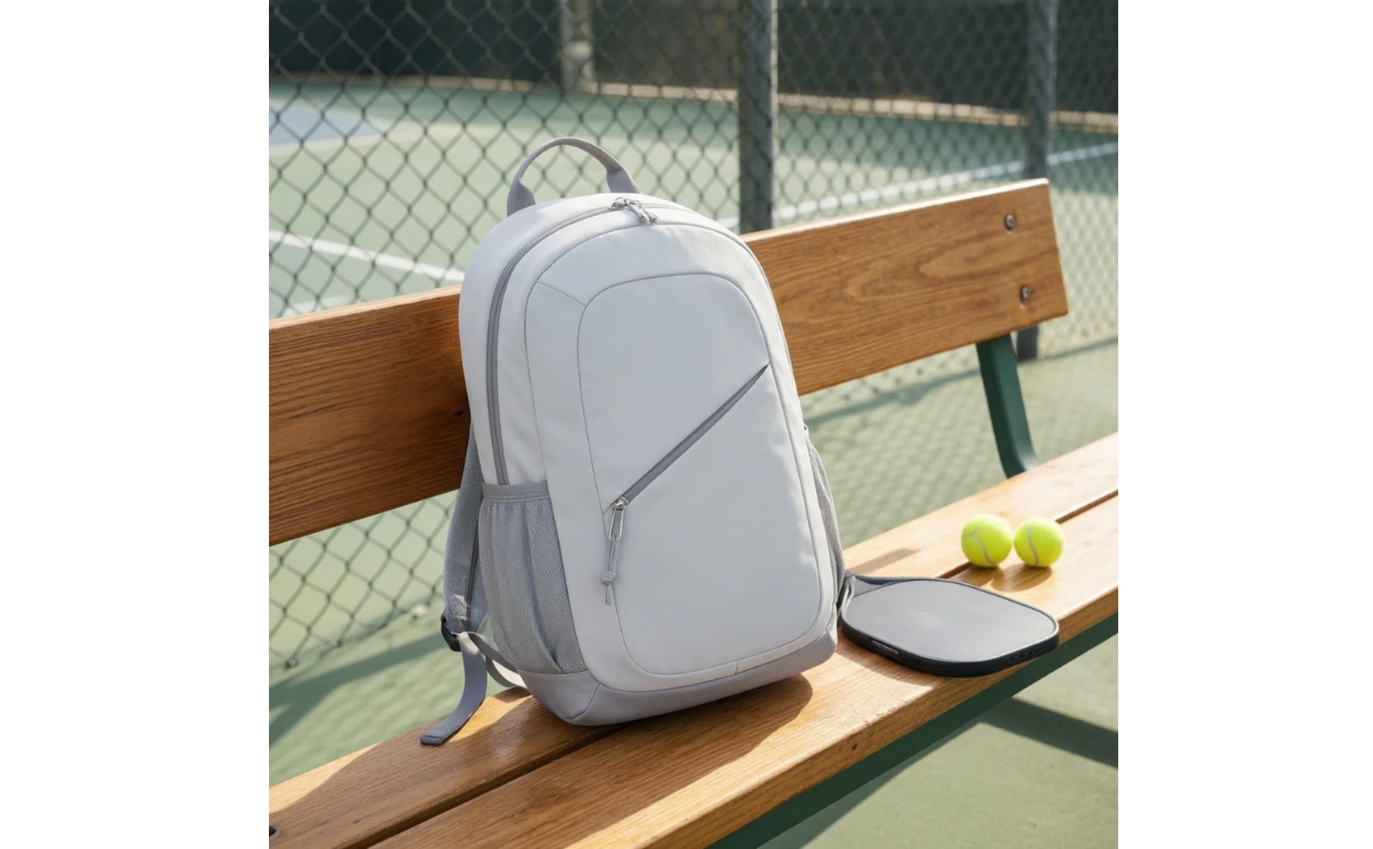 Pickleball Backpack Slim Pickleball Bag Backpack with Water Bottle Holder Compact for Outdoor Training