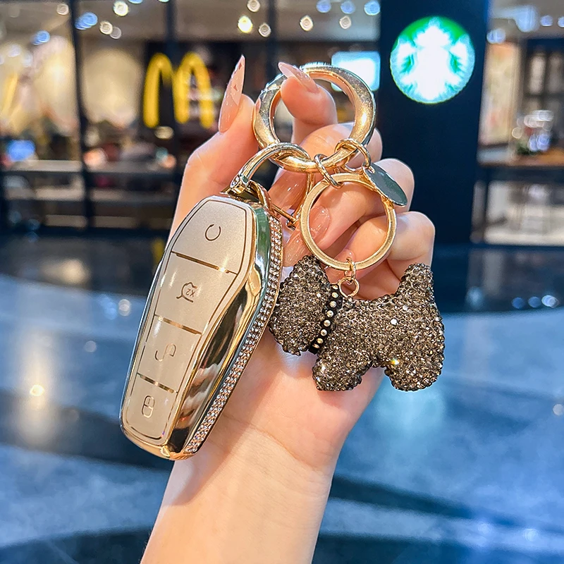 

Keychain for BYD keycase Song Qin plus Han Yuan Tang Dolphin Mini seagull keycover keyshell keychain cars accessories