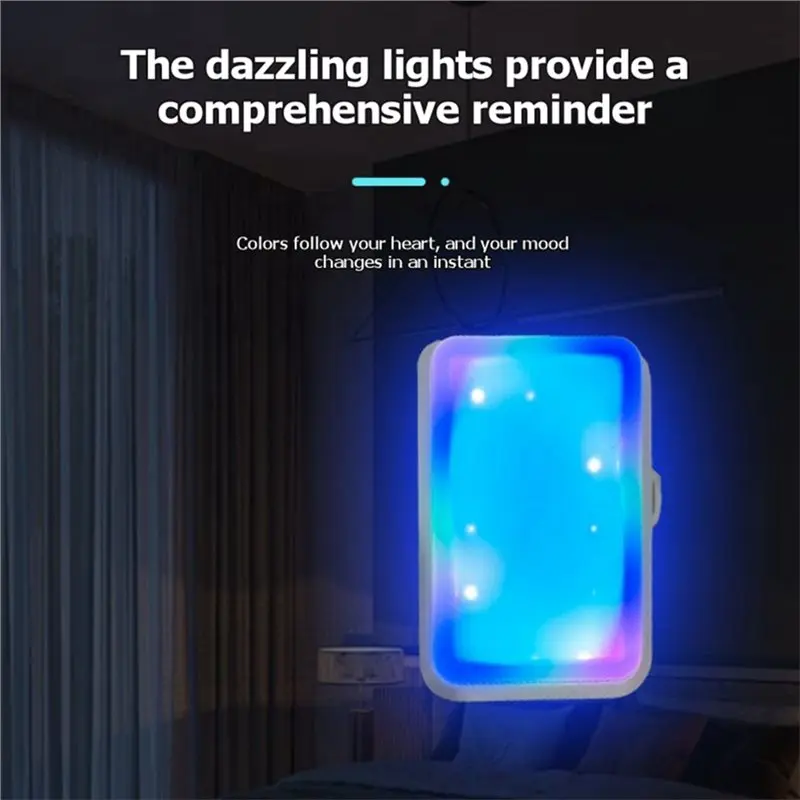 A25P Wireless Doorbell With 12-Light Flashing Long Range Door Bell Chime Elderly Deaf Mute Service Call Device EU Plug