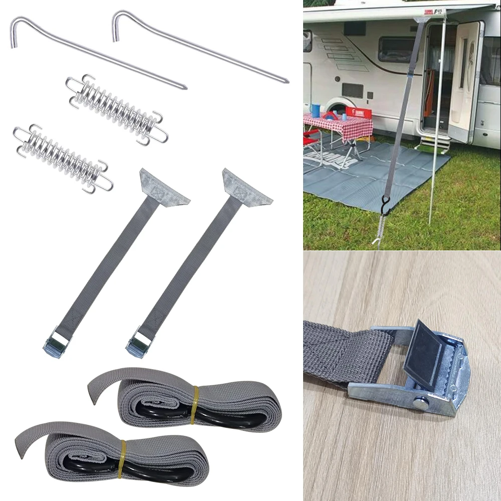 

Caravan Awning Accessories For Fiamma Thule Isabella Dorema Cassette Awning Universal Tie Down Strap Kits Windproof