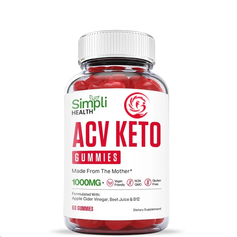 

Мягкие конфеты Simpli Health ACV Ketone 1000 мг с гранатовым соком и корнем сладких овощей B12, мягкие конфеты 60 штук