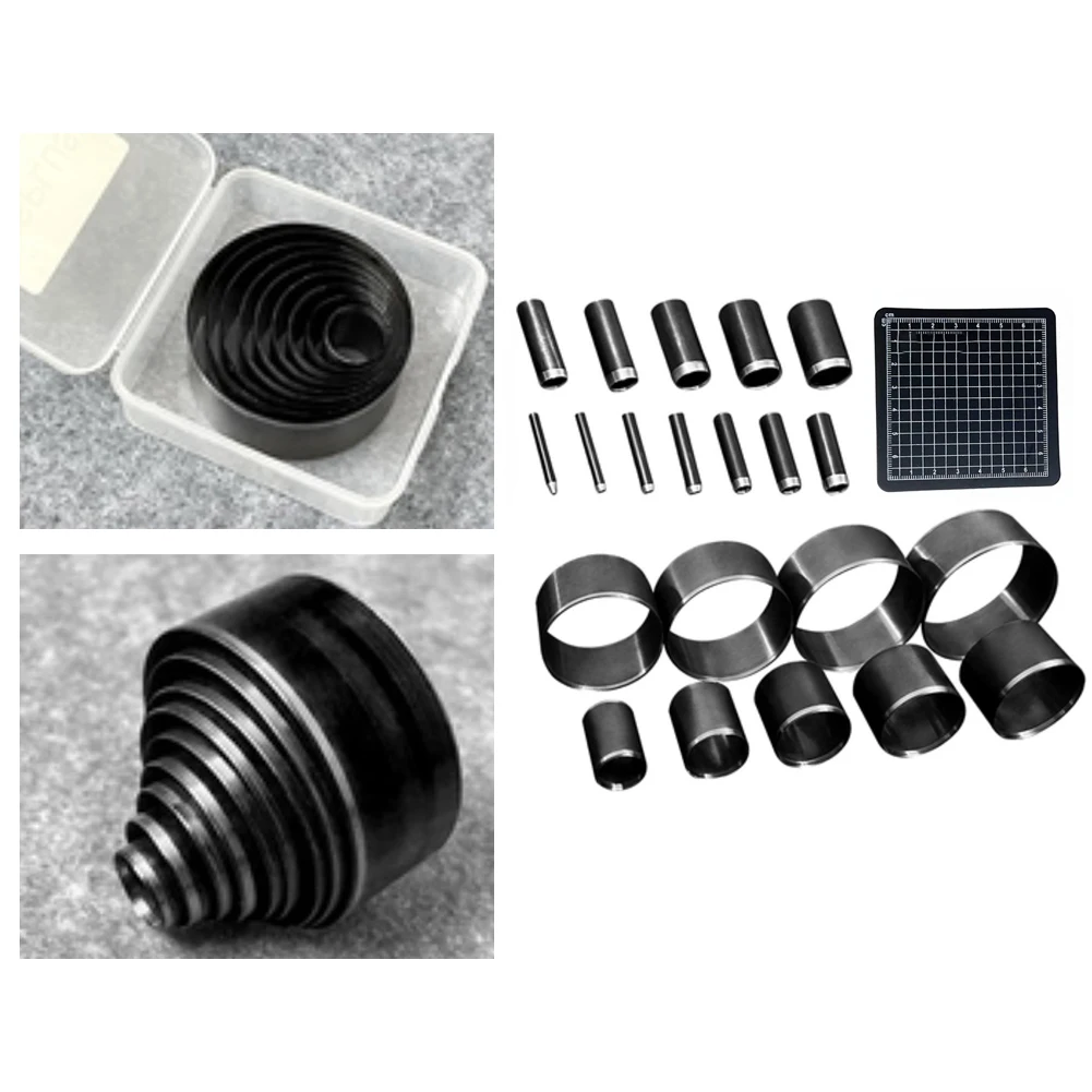 2Pcs Leather Circular Cutting Tool Set Multi-Size Punch Die Kit For DIY Craft Card Paper Hole Making Accessories