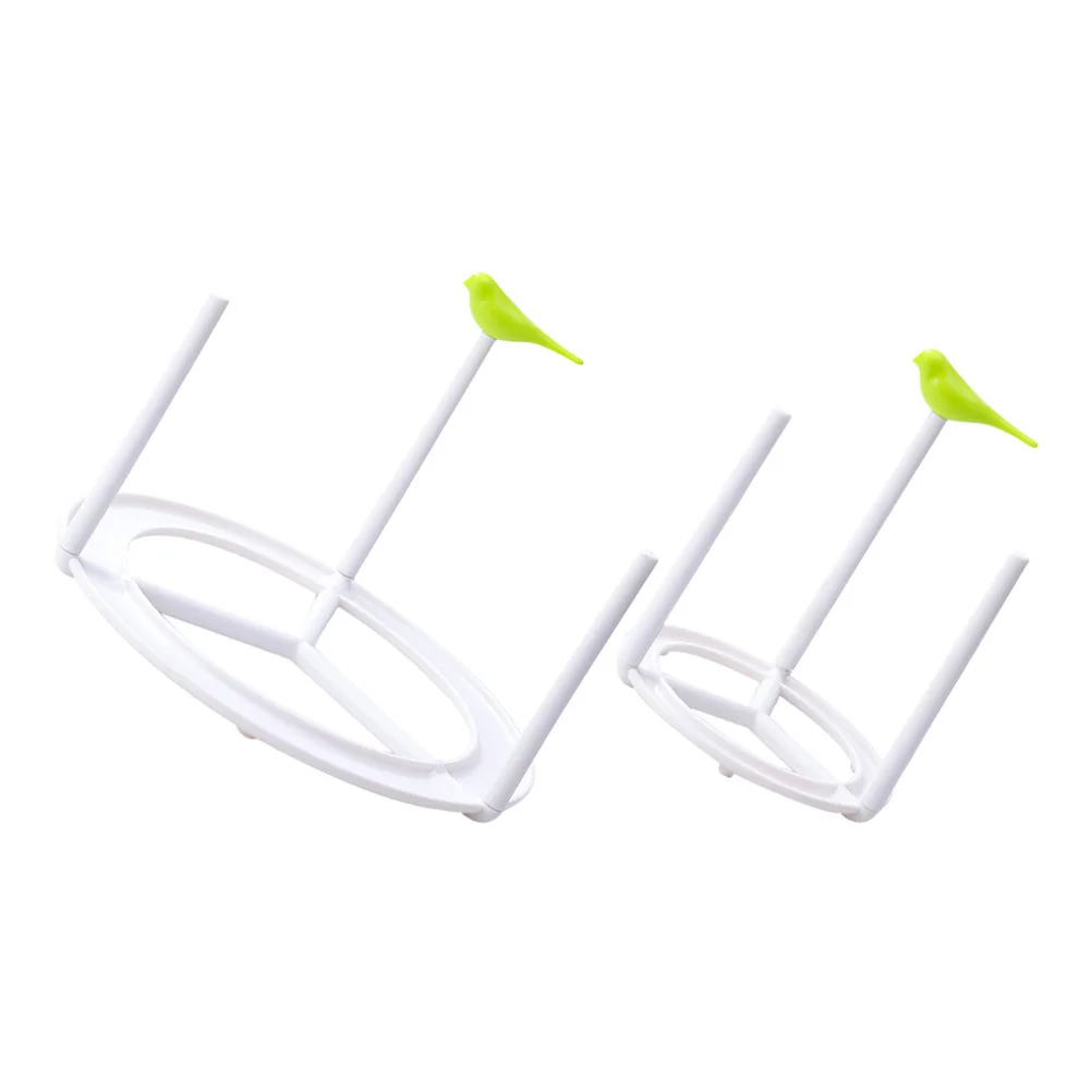2pcs Bowl Drying Rack Abs Tableware Drain Dish Rack Compact Kitchen Storage Stand Space-Saving Dish Drainer For Kitchen Counter