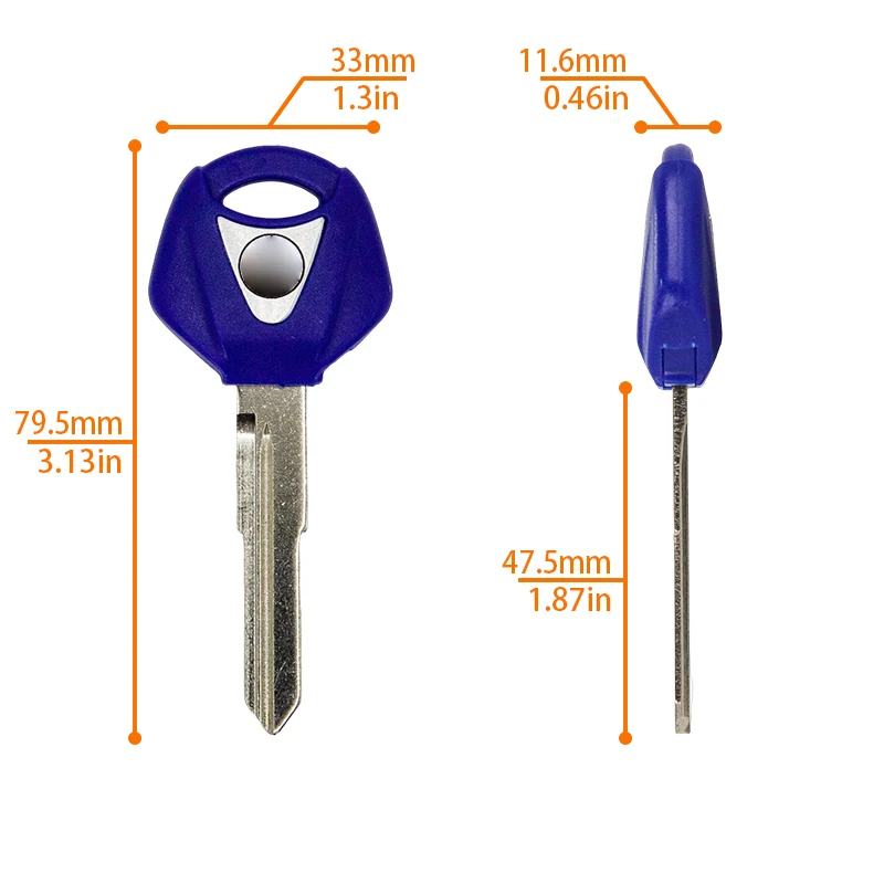 Motorcycle Magnet Key Uncut Blank Key Scooter Key Right Slot For Yamaha R3 R6 YZFR3 YZF-R25 YZF R3 R25 MT03 MT07 MT09 XJR XJ6