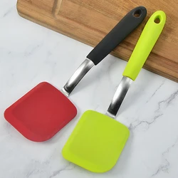 1PC Stainless Steel Handle Silicone Small Frying Shovel High-temperature Resistant Mini Cooking Shovel non Stick Pot Shovel