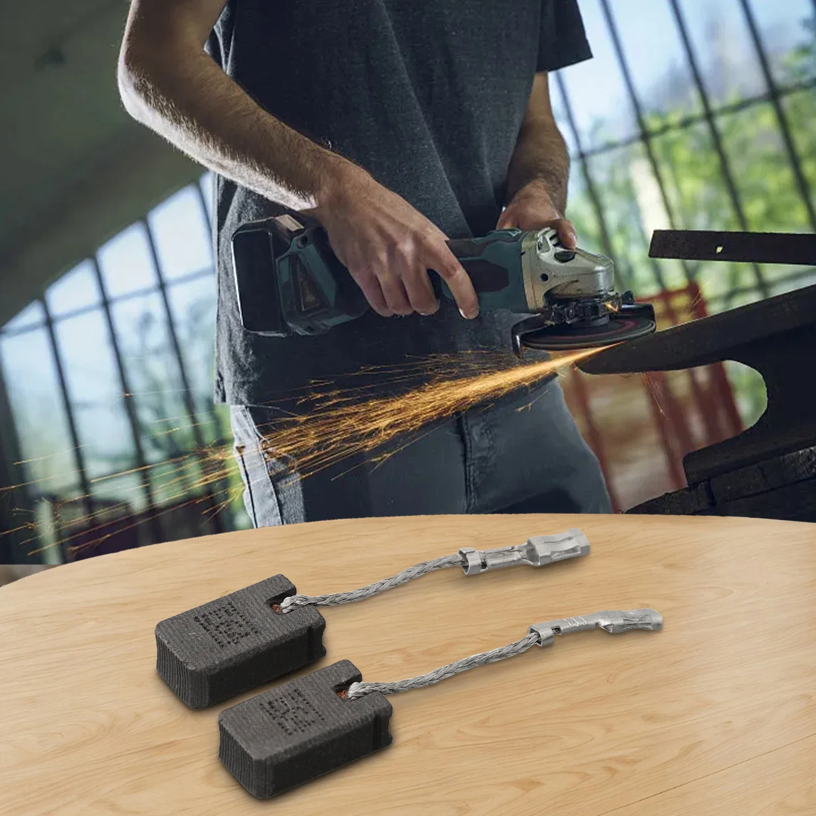 E64 카본 브러시, 1200W 앵글 연마기 GWS12-125S GWS12-150SE64, 셀프 스톱 카본 브러시, 전동 공구 액세서리, 6x10x17mm, 2 개