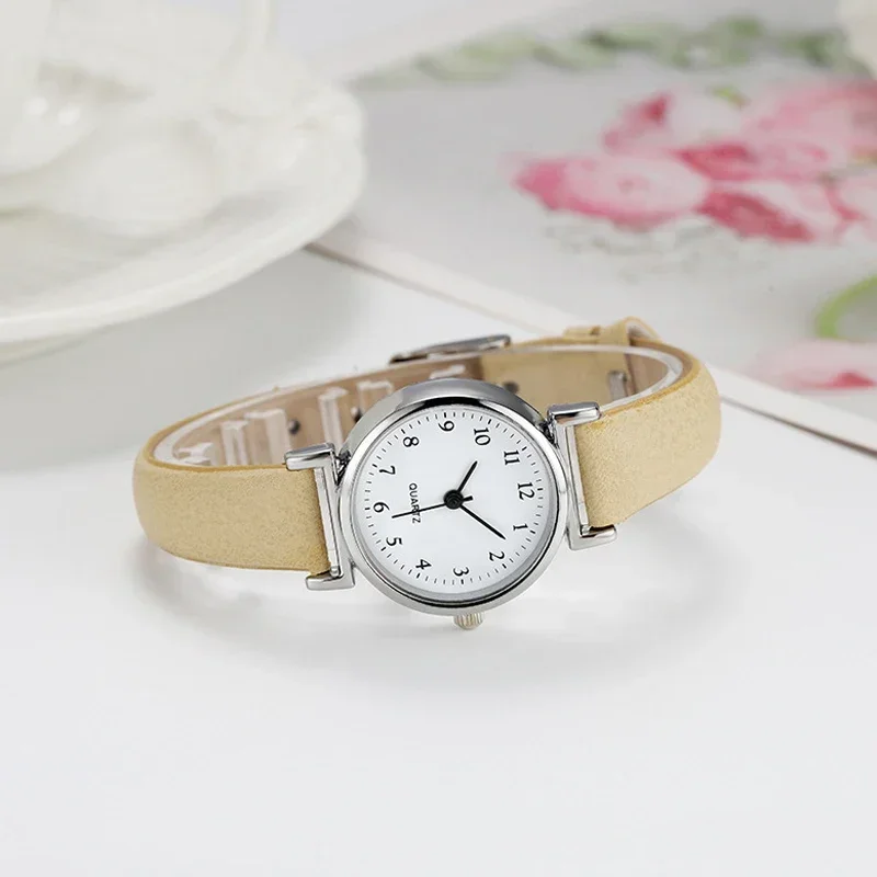 Orologio da donna al quarzo di marca di lusso da donna moda piccolo numero quadrante orologio da polso in pelle Reloj Mujer Dropshipping all'ingrosso