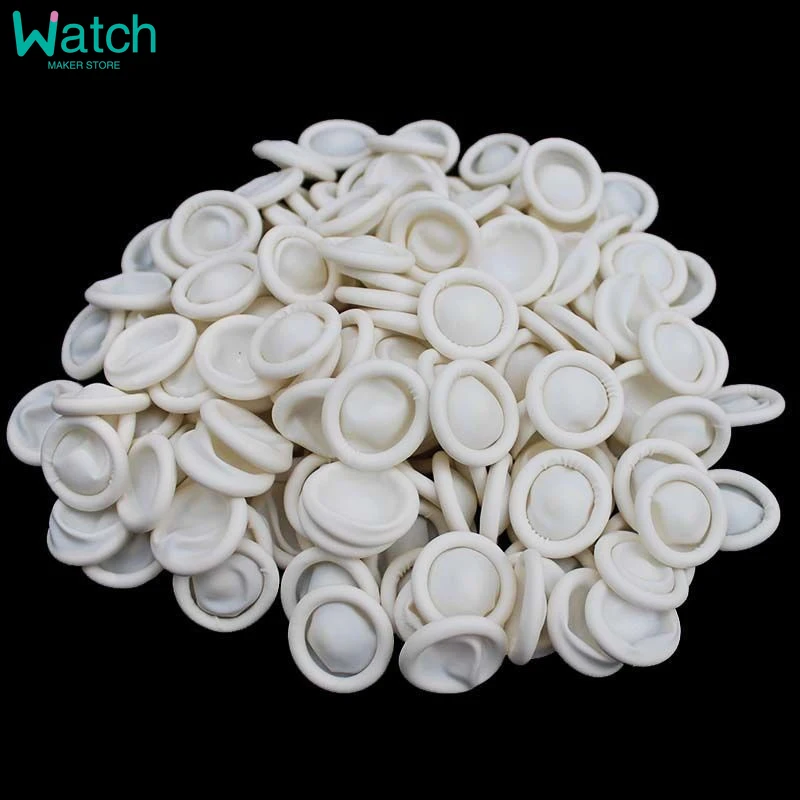 100pcs Disposable Latex Rubber Finger Cots Sets Fingertips Protector Gloves For Phone Watch Repair Tool