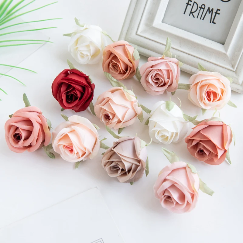 30/50 Stück Rosenköpfe aus Seide, künstliche Blumen, Zuhause, Hochzeit, Bastelbedarf, Dekoration, DIY, Weihnachtsgirlande, Zubehör, Blumenwand