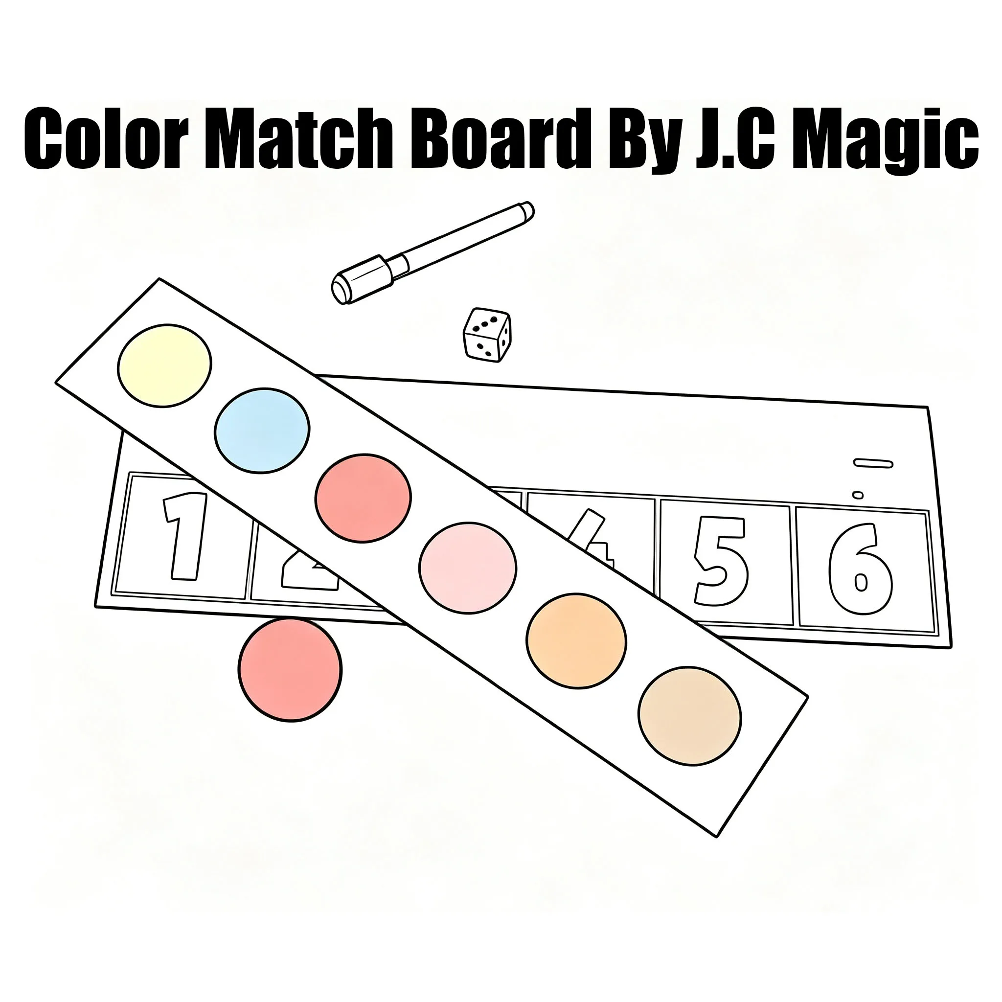 カラー-マッチ-ボード-by-jc-magic-メンタリズム-マギア-ステージ-マジック-トリック-色予測-マジシャン用小道具-アクセサリー-イリュージョン-ギミック