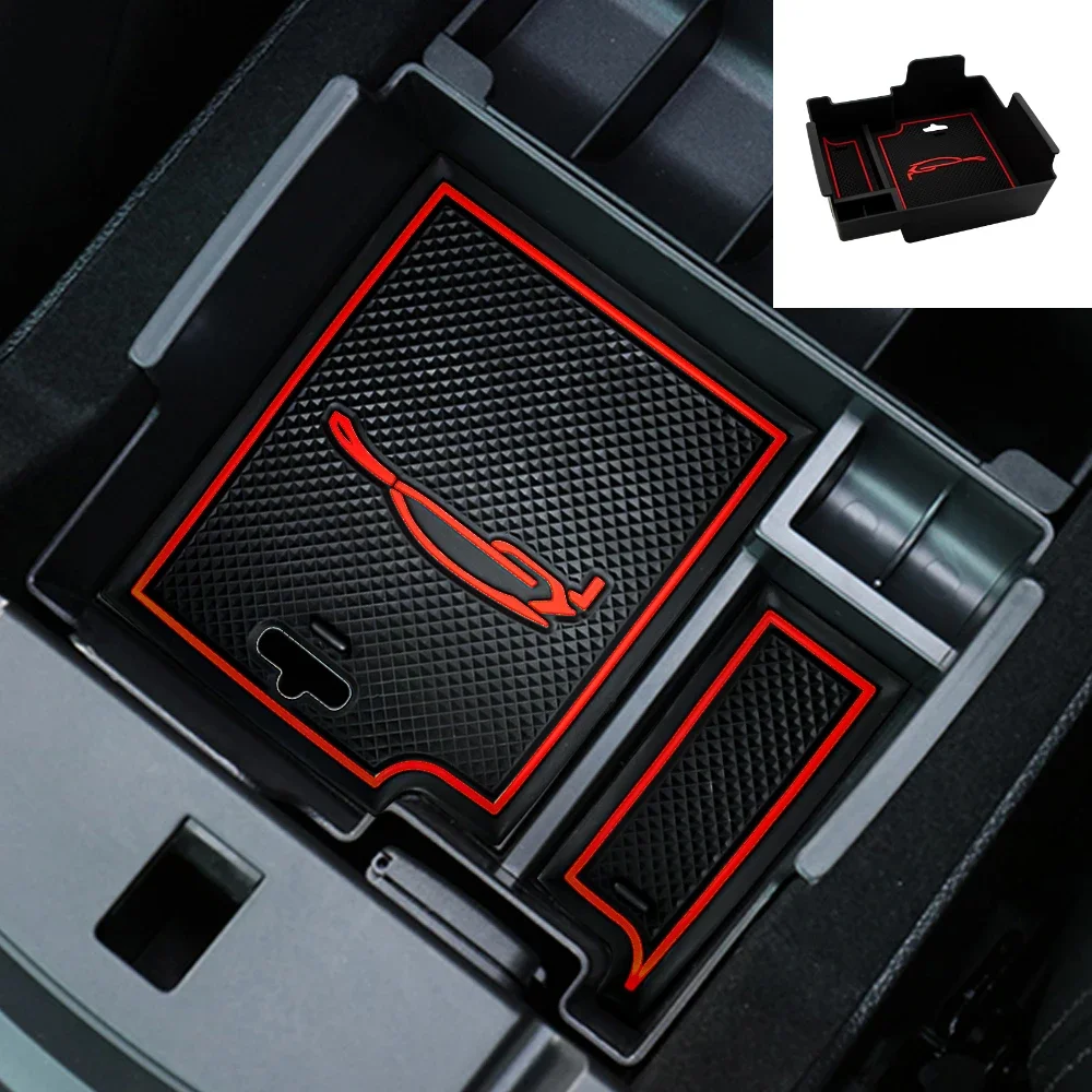 مسند ذراع السيارة صندوق تخزين صينية العملات المعدنية وحدة التحكم المركزية المنظم حاوية لسيارة فورد اكسبلورر 2011-2017 2018 + Acc.