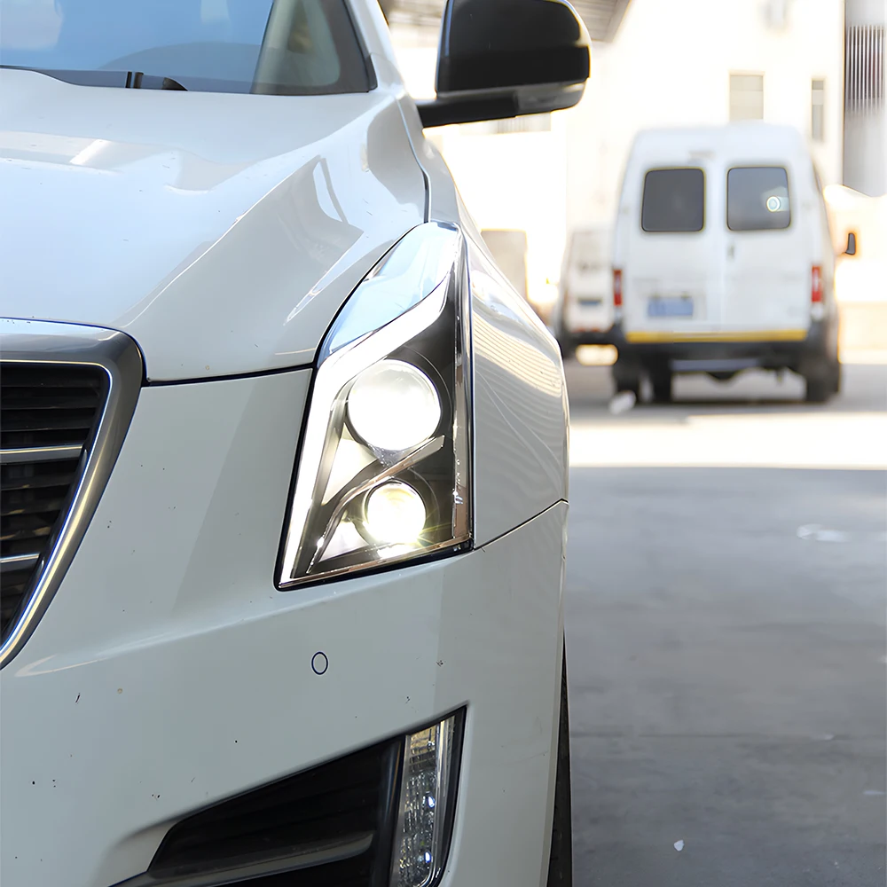 Car Headlights for Cadillac ATS ATS-L 2014-2018 Bifocal Lens Dynamic Accessories Styling LED Auto Headlight Assembly Upgrade